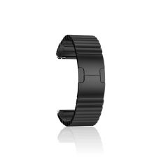 Amazfit GTR 3 / GTR 3 Pro Uyumlu Metal Kordon Baklalı Model Paslanmaz Çelik Kayış Kelebek Toka Siyah
