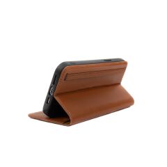 iPhone XS Max Kapaklı Cüzdan Kartlık Kılıf Çıkartılabilen Mıknatıslı Kapak Standlı Kılıf Kahverengi