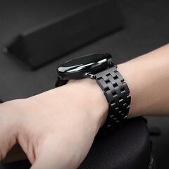 Amazfit GTR 42 mm Uyumlu Metal Kordon Paslanmaz Çelik Kayış Premium