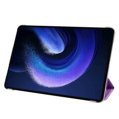 Xiaomi Pad 6 11'' 2023 Kılıf Standlı Flip Smart Akıllı Kapak Uyku Modlu Tablet Kılıfı Kapaklı Kılıf Mor