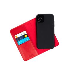 iPhone 8 Plus Kapaklı Cüzdan Kartlık Kılıf Çıkartılabilen Mıknatıslı Kapak Standlı Kılıf Siyah