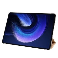 Xiaomi Pad 6 11'' 2023 Kılıf Standlı Flip Smart Akıllı Kapak Uyku Modlu Tablet Kılıfı Kapaklı Kılıf Gold