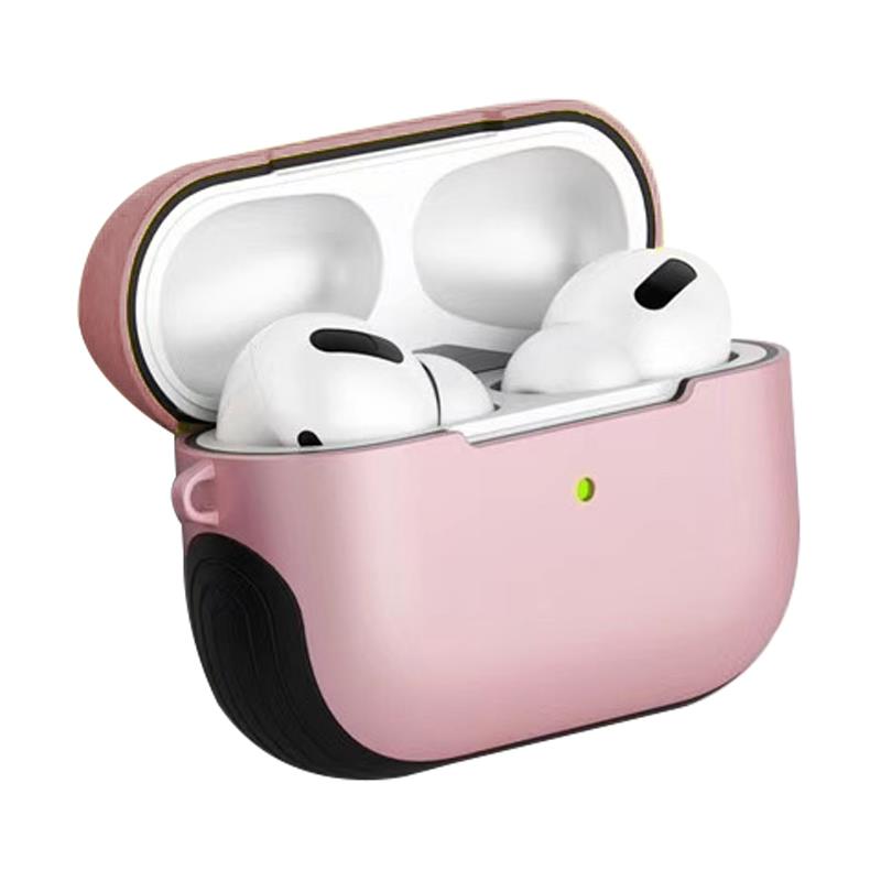 Airpods Pro Uyumlu Kılıf Anti-Shock Kulaklık Kılıfı Darbe Emici Tam Koruma Shockproof Pembe