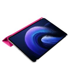 Xiaomi Pad 6 11'' 2023 Kılıf Standlı Flip Smart Akıllı Kapak Uyku Modlu Tablet Kılıfı Kapaklı Kılıf Pembe
