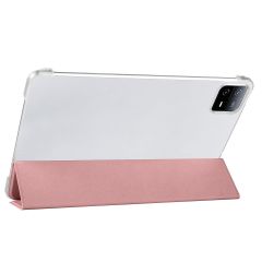 Xiaomi Pad 6 11'' 2023 Kılıf Standlı Flip Smart Akıllı Kapak Uyku Modlu Tablet Kılıfı Kapaklı Kılıf Rose Gold
