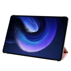 Xiaomi Pad 6 11'' 2023 Kılıf Standlı Flip Smart Akıllı Kapak Uyku Modlu Tablet Kılıfı Kapaklı Kılıf Rose Gold