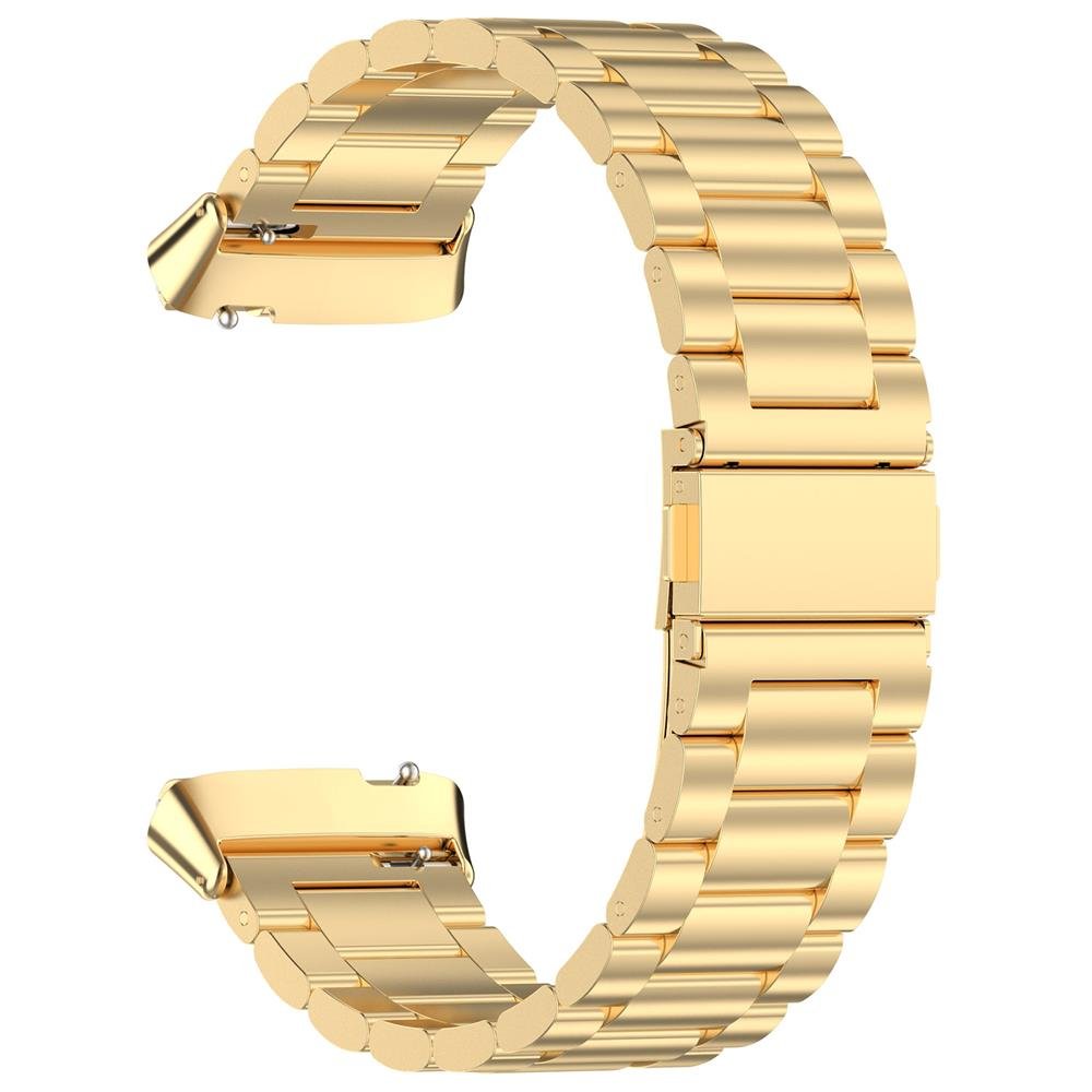 Redmi Watch 3 Active Uyumlu Metal Kordon Baklalı Model Paslanmaz Çelik Kayış Özel Pim Tasarımı Gold