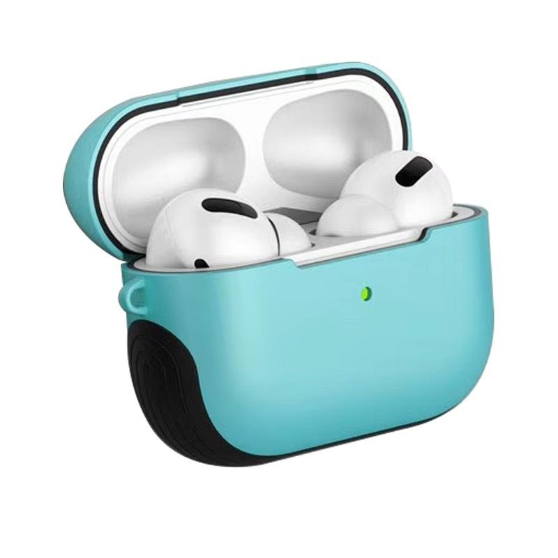 Airpods Pro Uyumlu Kılıf Anti-Shock Kulaklık Kılıfı Darbe Emici Tam Koruma Shockproof Turkuaz