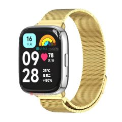 Redmi Watch 3 Active Uyumlu Mıknatıslı Hasır Metal Örgü Kordon Kayış Tam Uyumlu Özel Pim Tasarımı