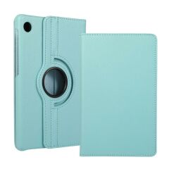 Lenovo Tab M10 Plus 3. Nesil 10.6'' TB125F TB128F Kılıf Dönebilen Standlı Smart Kapaklı Tablet Kılıfı Turkuaz