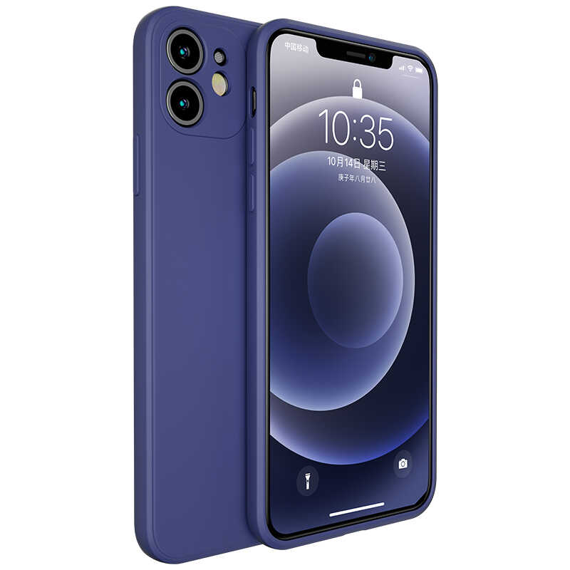 Apple iPhone 12 Mini Kılıf Benks Painting TPU Kapak Lacivert