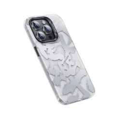 Apple iPhone 14 Pro Kılıf Magsafe Şarj Özellikli Benks Casebang Calligraphy Joy Kapak Beyaz