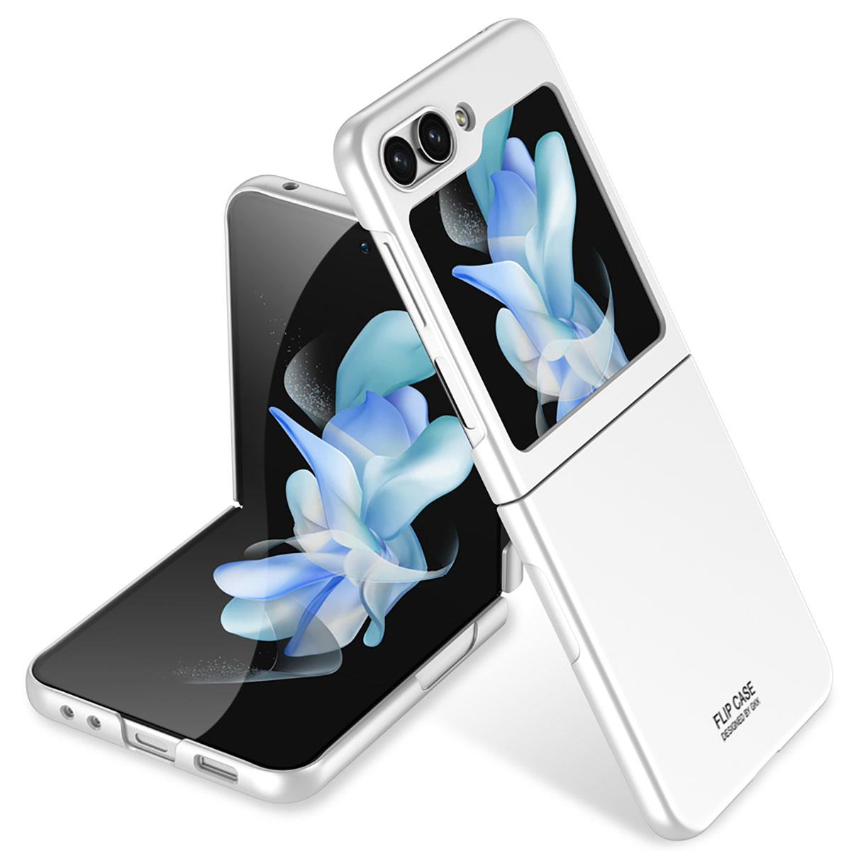 Samsung Galaxy Z Flip 5 Kılıf Premium Kapak Kamera Korumalı Tam Uyumlu Mat Tasarım İnce Yapılı Gümüş