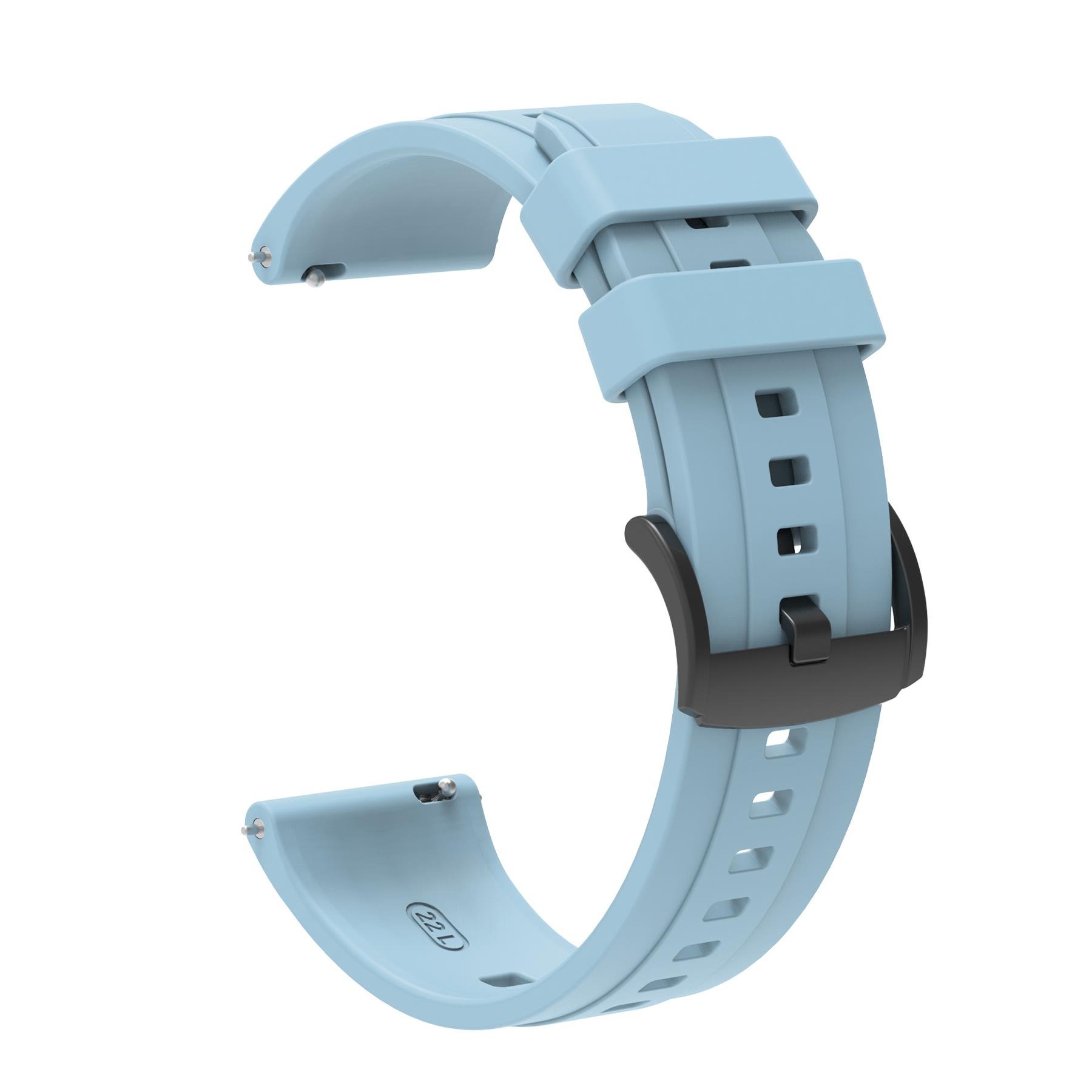 Honor Magic Watch / Watch 2 46 mm Uyumlu Yumuşak Silikon Kordon Spor Kayış Soft Jel Premium Silikon Açık Mavi