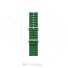 Apple Watch 3 2 1 42 mm uyumlu Silikon Kordon Ocean Kordon Silindirik Kayış Koyu Yeşil