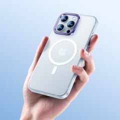 Apple iPhone 14 Pro Max Kılıf Wireless Şarj Destekli Benks Magnetik Haze Kapak