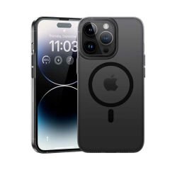 Apple iPhone 14 Pro Max Kılıf Wireless Şarj Destekli Benks Magnetik Haze Kapak