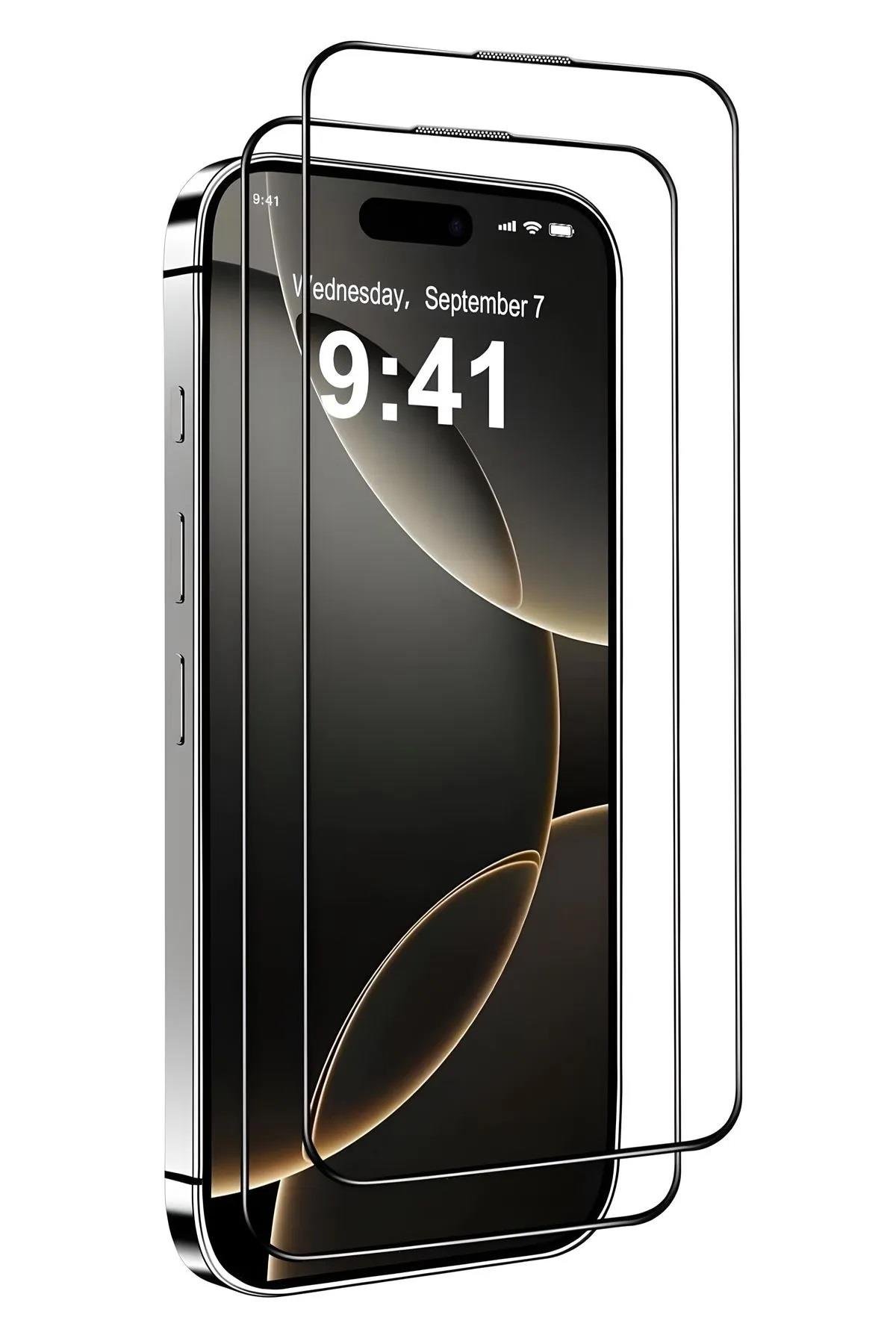 iPhone 16 Pro Max uyumlu Ekran Koruyucu Anti-Dust Toz Önleyici Premium Temperli Cam Ekran Koruma