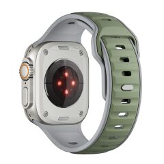 Apple Watch Ultra / Ultra 2 49 mm uyumlu Silikon Kordon Çift Renkli Premium Spor Tasarım Kayış