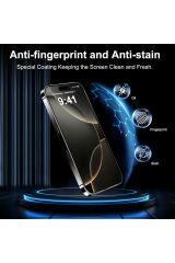 iPhone 16 Pro uyumlu Ekran Koruyucu Anti-Dust Toz Önleyici Premium Temperli Cam Ekran Koruma