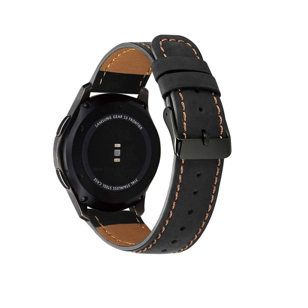 Honor Magic Watch 2 46 mm Uyumlu Deri Kordon Premium Dikişli Deri Kayış