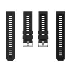 Amazfit GTS 2 Mini 40 mm Uyumlu Silikon Kordon Çizgili Spor Tasarım Renkli Delikli Spor Kayış Siyah
