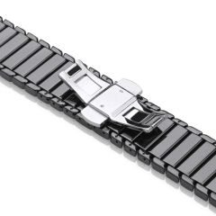 Amazfit GTS 3 Uyumlu Seramik Kordon Premium Seramik Kayış Siyah