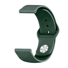 Samsung Galaxy Watch Active 2 40 / 44 mm Uyumlu Silikon Kordon Premium Spor Kayış Jel Silikon Spor Kordon Koyu Yeşil