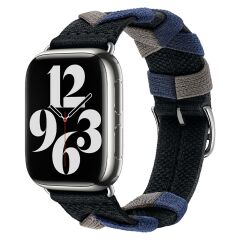 Apple Watch 7 8 9 45 mm Uyumlu Kumaş Örgü Kordon Hermes Bridon Üç Boyutlu Tasarım Kayış