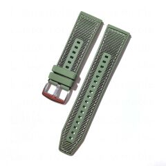 Amazfit GTR / GTR 2 / GTR 2e 47 mm Uyumlu Dokuma & Silikon Kordon Dikişli Örgü Kayış Metal Toka