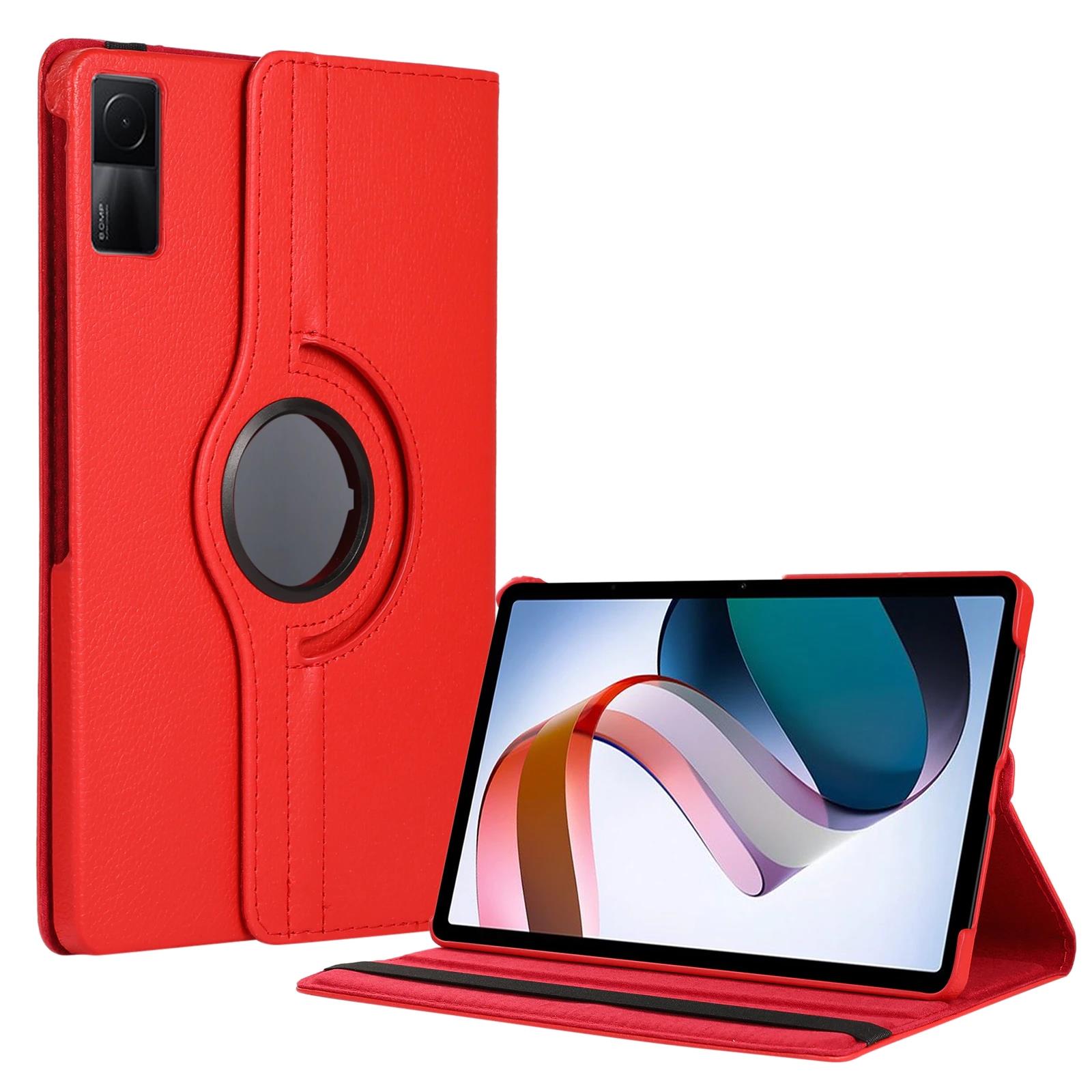 Redmi Pad Tablet 10.6'' uyumlu Kılıf Dönebilen Standlı Smart Kapaklı Tablet Kılıfı Kırmızı