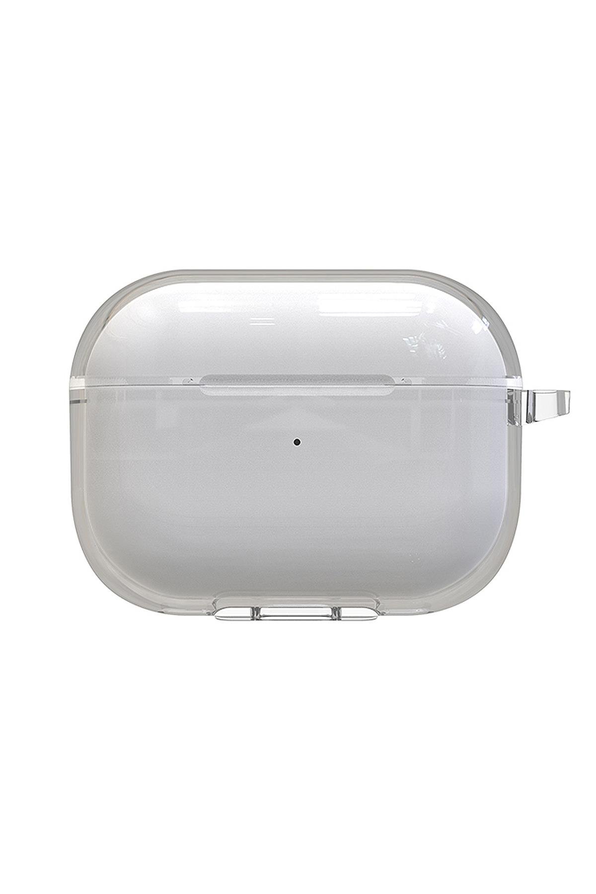 Airpods Pro 2. Nesil Tam Uyumlu Kılıf Hoparlör ve Mikrofon Delikli Şeffaf Kapak Sert PC Sararmaz