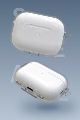 Airpods Pro 2. Nesil Tam Uyumlu Kılıf Hoparlör ve Mikrofon Delikli Şeffaf Kapak Sert PC Sararmaz