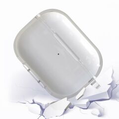 Airpods Pro 2. Nesil Tam Uyumlu Kılıf Hoparlör ve Mikrofon Delikli Şeffaf Kapak Sert PC Sararmaz