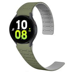 Samsung Galaxy Watch 5 Pro 45 mm Magnetik Silikon Kordon Mıknatıslı Spor & Şık Tasarım Premium Kayış Yeşil