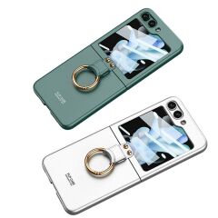 Samsung Galaxy Z Flip 5 Yüzüklü Kılıf Premium Kapak Kamera Korumalı Tam Uyumlu Mat ve İnce Tasarım
