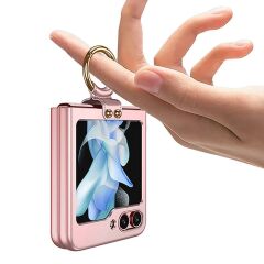 Samsung Galaxy Z Flip 5 Yüzüklü Kılıf Premium Kapak Kamera Korumalı Tam Uyumlu Mat ve İnce Tasarım