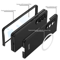 Samsung Galaxy Z Fold 4 uyumlu MagSafe Kılıf Kablosuz Şarj Özellikli Premium Kapak Oleofobik Kaplama
