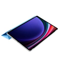 Galaxy Tab S9 FE 10.9'' SM-X510 Uyumlu Kapaklı Kılıf Standlı Uyku Modlu Tablet Kılıfı Flip Smart Mavi