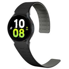 Samsung Galaxy Watch 6 40 44 mm Magnetik Silikon Kordon Mıknatıslı Spor & Şık Tasarım Premium Kayış Siyah