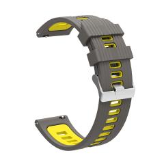 Amazfit Bip U Uyumlu Silikon Kordon Çizgili Spor Tasarım Renkli Delikli Spor Kayış