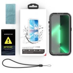 Apple iPhone 14 Pro Max Uyumlu Su Geçirmez Kılıf Tam Uyumlu Silikon Kapak - 2 Parça