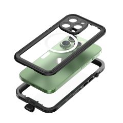 Apple iPhone 14 Pro Max Uyumlu Su Geçirmez Kılıf Tam Uyumlu Silikon Kapak - 2 Parça