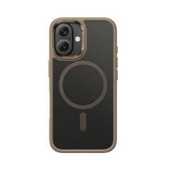 Apple iPhone 16 Plus Kılıf Magsafe Şarj Özellikli Benks Mist Protective Kapak Titanyum-Gold