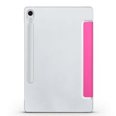 Galaxy Tab S9 FE 10.9'' SM-X510 Uyumlu Kapaklı Kılıf Standlı Uyku Modlu Tablet Kılıfı Flip Smart Pembe