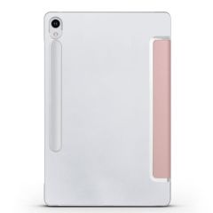 Galaxy Tab S9 FE 10.9'' SM-X510 Uyumlu Kapaklı Kılıf Standlı Uyku Modlu Tablet Kılıfı Flip Smart Rose Gold