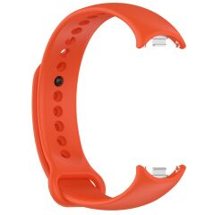 Xiaomi Mi Band 8 / 9 uyumlu Silikon Kordon Spor Kayış Soft Jel Band Özel Pim Tasarımı Turuncu