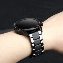 Amazfit GTS 4 Mini Uyumlu Seramik Metal Kordon Mat & Parlak Premium Seramik Kayış