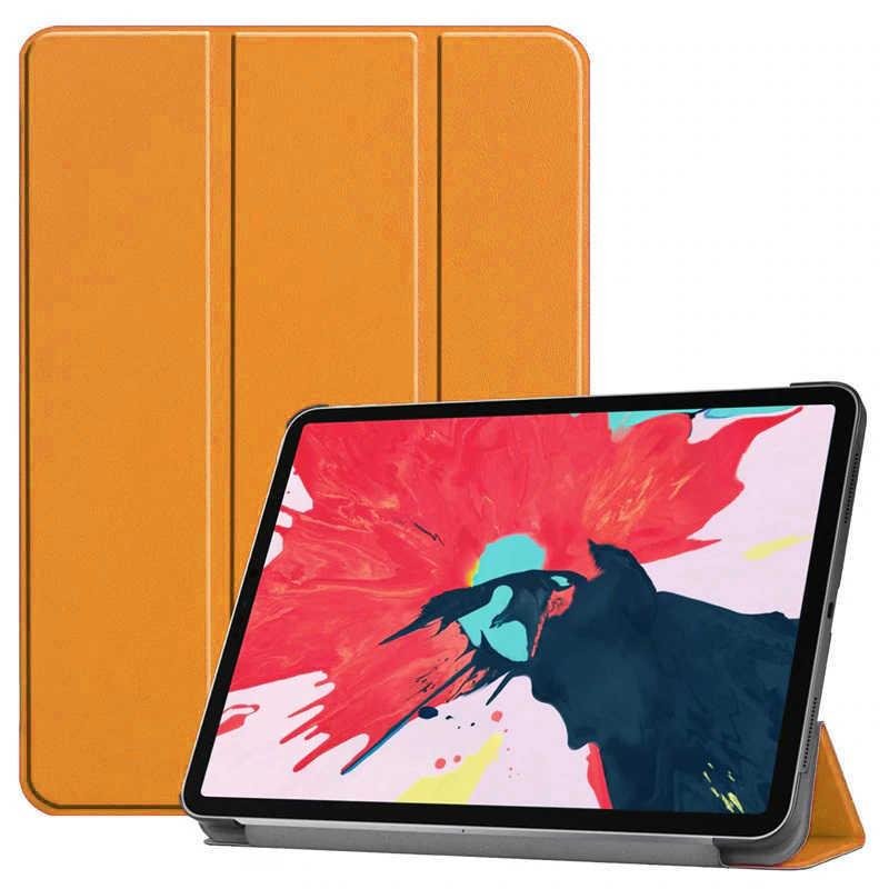 Apple Ipad Pro 12.9 4. Nesil 2020 Kılıf Smart Cover Tablet Kılıfı Turuncu