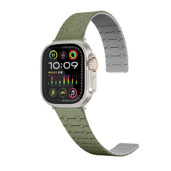 Apple Watch 6 5 4 3 2 1 SE 38 40 mm Magnetik Silikon Kordon Mıknatıslı Spor & Şık Premium Kayış Yeşil